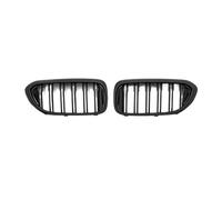 Para BMW Para 5-Series G30 G31 G38 2018-20 530i 540i 550i Reemplazo Parrillas Doble Listón Una Sola Línea Rejillas Parachoques Delantero Diamante(Double-Matte Black)