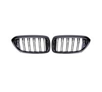 Para BMW Para 5-Series G30 G31 G38 2018-20 530i 540i 550i Reemplazo Parrillas Doble Listón Una Sola Línea Rejillas Parachoques Delantero Diamante(Double-Glossy Black)