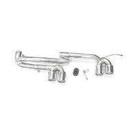 Para BMW Para E90 E92 320i 325i Up Quad M3 Parachoques Look Punta Silenciador Punta Escape Acero Inoxidable Coche Tubo Escape Simple Tubo Cola Coche(Plata)