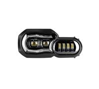 Para BMW Para F650GS Para F700GS Para F800GS Para ADV F800R Faros Luces De Motocicleta Conjunto Completo LED Faro Redondo Moto(Black1)