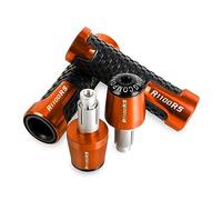 Para BMW R1100RS 1993 1994 1995 1996 1997 1998 2000 2001 Motocicleta Antideslizante Manillar Manillar Agarre Extremo Tapa Empuñaduras(Orange Orange)