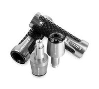 Para BMW R1100RS 1993 1994 1995 1996 1997 1998 2000 2001 Motocicleta Antideslizante Manillar Manillar Agarre Extremo Tapa Empuñaduras(Silver)