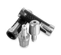 Para BMW R1100RS 1993 1994 1995 1996 1997 1998 2000 2001 Motocicleta Antideslizante Manillar Manillar Agarre Extremo Tapa Empuñaduras(SilverSilver)