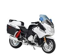 Para BMW R1200RT 1:18 Vehículo De Policía General De Los Estados Unidos Modelo De Motocicleta Tanque De Combustible Fundido Presión De Metal Colección Regalo Afición(White3)
