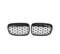 Para BMW Serie 1 F20 M140i 118d F21 2012-2014 Diamantes Delanteros Accesorios Parrilla Estilo Parrillas Delanteras Del Coche Negro Brillante(Diamond-Chrome Black)