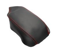Para BMW Serie 3 F30 2013 2014 2015-2018, Cubierta Protectora De La Caja Del Reposabrazos Del Control Central Interior De Cuero De Microfibra Ligero(RHD Black with red)