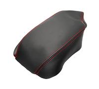Para BMW Serie 3 F30 2013 2014 2015-2018 Cuero De Microfibra Control Central Interior Reposabrazos Caja Cubierta Embellecedor Protector SUV(RHD Black with red)