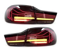 para BMW Serie 4 F32 F36 F82 M4 GTS 2014-2020, luz Trasera con Intermitentes dinámicos, luz de Marcha atrás, luz de Freno, luz antiniebla, Luces traseras para Remolque (Negro, 4 Piezas)