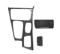 Para BMW Serie 5 F10 2011-2017 Fibra De Carbono ABS Consola Central Cubierta Panel Cambio Marchas Embellecedor Accesorios Coche Interior Coche(Black wood grain LHD)