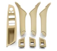 Para BMW Serie 5 F10 F11 F18 520i 523i 525i 528i 535i Juego 7 Tiradores Plástico Para Reposabrazos Coche Interruptor Ventana LHD Moka Manija De Puerta Interior Botones Ventanas Coche(LHD Beige 7PCS)