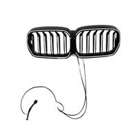 Para BMW Serie 5 G30 G38 G31 Facelift LCI 2020-2023 Rejilla Riñón Para Parachoques Delantero Coche Luz LED Blanca Brillante Rejilla Riñón Frontal Doble(Without Camera Hole)
