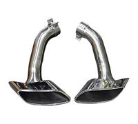 Para BMW X6 E71 V8 2008 2009 2010 2011 2012 2013 Punta Escape Acero Inoxidable 304 Silenciador Boquilla Cola Cuadrada Tubo Extremo Escape(Silver Exhaust Tip)