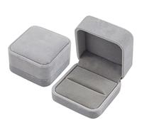 para boda, terciopelo, caja de regalo para anillos, collares, pendientes, anillo de compromiso, caja de regalo (70 x 70 x 40 mm)