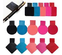 Para BolíGrafos Autoadhesivo,15 Piezas Soportes Autoadhesivos para Bolígrafos de Bucle Elástico, Lápiz de Cuero Autoadhesivo con Lazo Elástico, para Diario, Cuaderno, Calendario