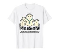 para Boo Crew: Los Verdaderos héroes del Aula: Halloween Camiseta gráfica económica, Hombre, Blanco, L