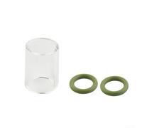 Para boquilla de vidrio TIG Copa de visualización transparente para WP9 WP17 WP18 WP20 WP26 para lente de gas rechoncho, Copa de visión de soldadura resistente al calor con opción de pantalla de malla
