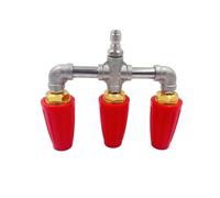 Para boquilla turbo para equipos de lavado a presión de 1/4 pulgadas con doble pulverización y rotación (rojo)