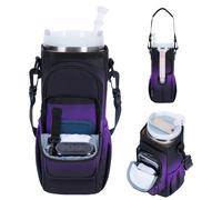para Botella de Agua con Correa, Bolso Aislante para Botella de Agua para Caminar, Bandolera para Botella, Bolso de Lona para Senderismo, Adiciones para Mujeres y Hombres, 40Oz