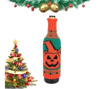para Botella de Vino de Halloween, de Botella de champán, envolventes para Botellas con diseño de Fantasma de Calabaza araña y Calavera | Protector Decorativo para la Manga del