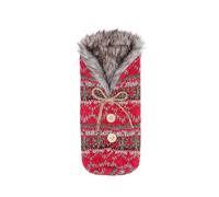 para Botella de Vino de Navidad, Cubierta de Vino Decorativa con y Cuello de Felpa para una presentación Elegante de Regalo, diseño de Tela con Detalles Festivos, decoración de Botellas de