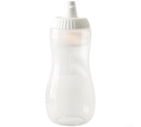 para botella Exprés Transparente 500ml 4uds Anti-Fugas para | Plástico PP+PE seguro, anti-fugas, tapa para polvo, para ideal miel y salsas, 4 unidades