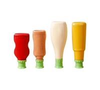 Para Botella Exprimible De Condimentos | 4 Piezas Utensilios De Cocina,Botellas De Aliño Ensaladas | Para Padres Hogar Oficina Restaurante Buffet Cocina Camping Picnic Tienda Catering y Servicios
