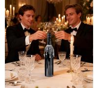 Para Botellas Vino - De Estras De 9.1 Centímetros De Longitud | Velo Decorativo Ajustable Para Botella Vino - Para Bodas Día De San Valentín Celebraciones Cumpleaños Eventos Hogar Mesa Comedor