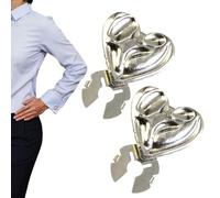 para Botones de Bisutería - 2 Piezas Decorativas en Forma de Corazón para Manualidades y Costura,Para Camisas y Blusas,para Coser Camisas Blusas Vestidos Abrigos Jeans y Uso Diario Fiesta