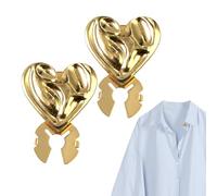 para Botones de Mujer,2 Piezas Decorativas en Forma de Corazón para Manualidades y Costura | Clip de Cubrebotones - para Coser Camisas Blusas Vestidos Abrigos Jeans y Uso Diario Fiesta