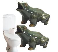 para Botones del Inodoro,2 Piezas Tapa Divertida Forma De Rana - Cubretornillos De Resina Para Base Del Inodoro - Para Suelo de Baño Casa Apartamento Hotel