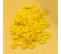 Para broches de plástico T5, 100 juegos adecuados para varias aplicaciones de ropa para niños (100 juegos de color amarillo claro)