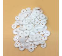 Para broches de plástico T5, 100 juegos adecuados para varias aplicaciones de ropa para niños (150 juegos blancos)