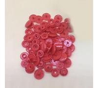 Para broches de plástico T5, 100 juegos adecuados para varias aplicaciones de ropa para niños (150 juegos rojos)