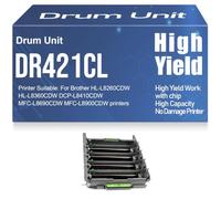 para Brother DCP-L8410CDW Tambor de Imagen DR421 ompatible Alto Rendimiento para Brother HL-L8260CDW HL-L8360CDW MFC-L8690CDW MFC-L8900CDW (30 000 páginas),1PC-Black