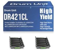 para Brother DCP-L8410CDW Tambor de Imagen DR421 ompatible Alto Rendimiento para Brother HL-L8260CDW HL-L8360CDW MFC-L8690CDW MFC-L8900CDW (30 000 páginas),2PC-Black