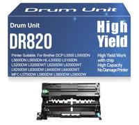 para Brother HL-L5000D L5100DN L5200DW L6200DW L6250DW L6300DW L6400DW Unidad de Tambor Compatible Tambor de Imagen DR820 para Brother DCP-L5500 L5500DN L5600DN L5650DN,1PC-Black