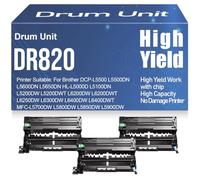 para Brother HL-L5000D L5100DN L5200DW L6200DW L6250DW L6300DW L6400DW Unidad de Tambor Compatible Tambor de Imagen DR820 para Brother DCP-L5500 L5500DN L5600DN L5650DN,3PC-Black