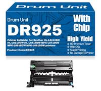 para Brother HL-L5210DN HL-L6210DW HL-L6415DW MFC-L5710DN MFC-L5915DW MFC-L6915DW Unidad de Tambor Compatible DR925 Tambor de Imagen,1PC-Black