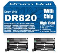 para Brother MFC-L5700DW L5800DW L5850DW L5900DW L6700DW L6750DW L6800DW L6900DW Unidad Tambor HL-L5000D L5100DN L5200DW L6200DW L6250DW L6300DW L6400DW Tambor Imagen,2PC-Black