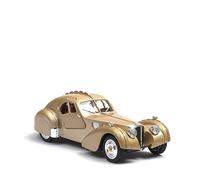 para Bugatti Type 57SC 1936 1:28 Simulación De Aleación Acústica Óptica Modelo De Coche Clásico Adornos De Decoración(Oro)