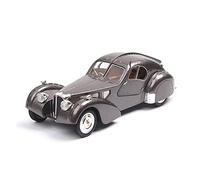 para Bugatti Type 57SC 1936 1:28 Simulación De Aleación Acústica Óptica Modelo De Coche Clásico Adornos De Decoración(Titanium)