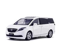 para Buick GL8 ES Avenir 1 32 MPV Modelo De Coche Aleación con Sonido Y Luz 6 Puertas Se Pueden Abrir Juguete para Niños(White)