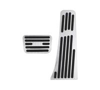 Para BYD Para DENZA Para D9 2023 AT Pedales Coche Acero Inoxidable Pedal Acelerador Almohadilla Freno Cubierta Sin Perforaciones Cubiertas Pedal Embrague(Silver)