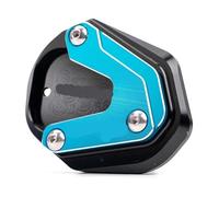 para C&FMOTO para 650MT para CF 650 para TR-G para 800MT Extensor Placa Pie Almohadilla Soporte Caballete Lateral Motocicleta CNC Motocicleta Soporte Lateral Ampliadora(Sky Blue,X-1)