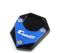 Para C400X C400GT K51 2019-2021, Soporte De Pie Para Motocicleta, Cubierta De Soporte Lateral, Placa De Soporte CNC, Almohadilla Ampliadora, Almohadilla De Extensión(Azul)