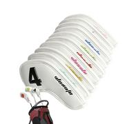 para Cabeza de Golf - 10 Piezas de Hierro Resistente a los arañazos, extendida con impresión de números, Piel sintética Resistente a Las Manchas, Accesorio de protección para Club de Golf