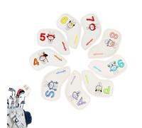 para cabeza de golf, juego de 9 piezas con diseño del zodiaco y conejo de Pascua, fácil de colocar | para hombres, mujeres, madres, padres, abuelos, golfistas y al aire libre