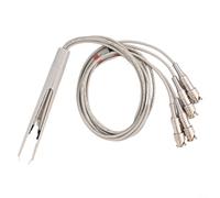 Para Cable De Abrazadera De Prueba De Puente Smd Con 4 Bnc Conectores Para Hp Para Agilent Anritsu Lcr Medidor Para Medición Precisa De Inductancia Capacidad Y Resistencia Beige 780mm