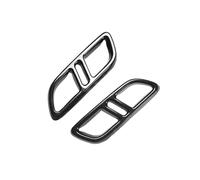 Para Cadillac CT4 CT5 2020 2021 2022 2023 Pegatina Cubierta Silenciador Escape Garganta Trasera Acero Inoxidable Coche Punta Escape Coche(Type 1 Black)