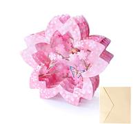 Para caja de tarjetas de felicitación, tarjetas de papel hueco talladas para el día de la madre, día de San Valentín, tarjetas de invitación de bendición, flores de felicitación